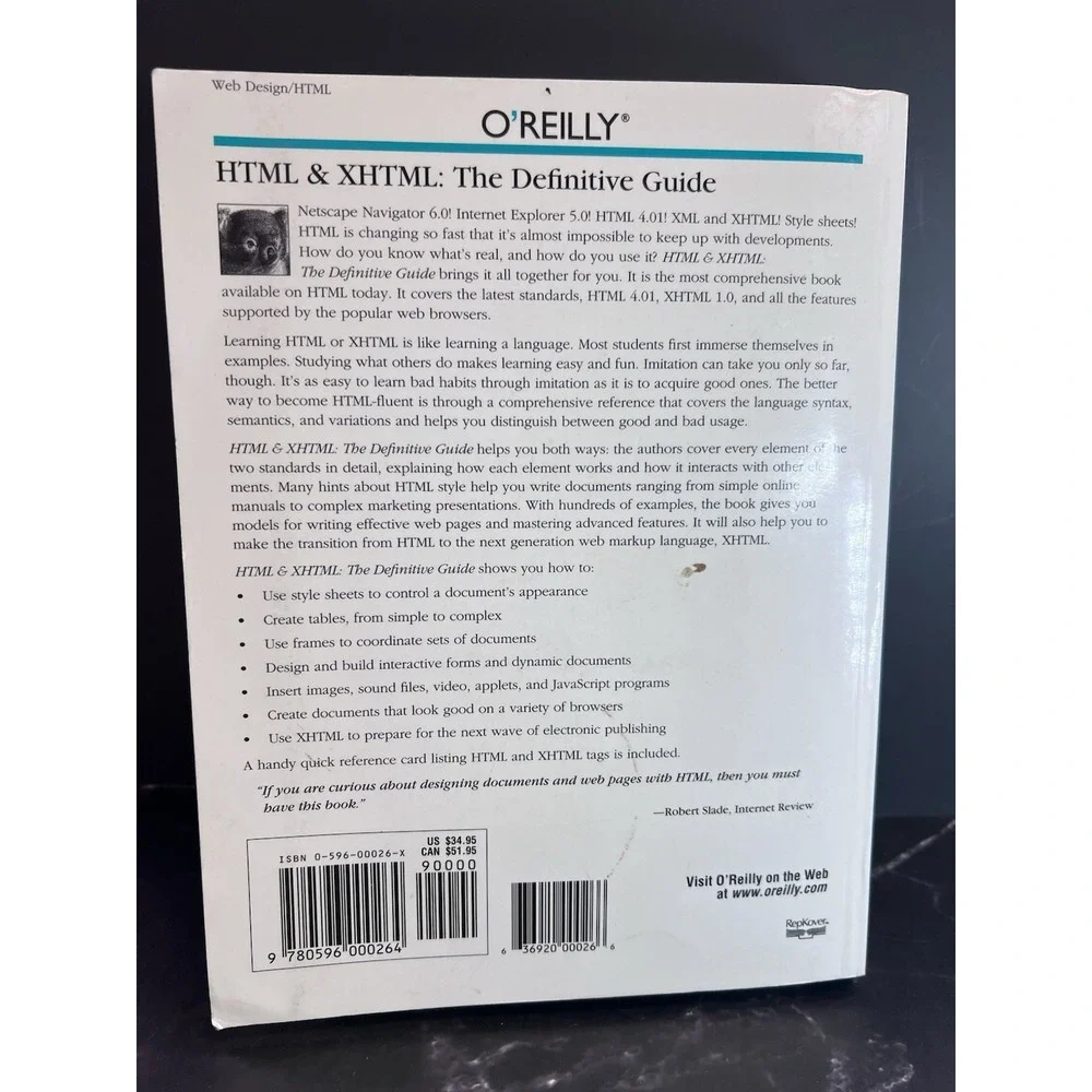 HTML: The Definitive Guide (Nutshell Handbooks) - Paperback - VERY GOOD